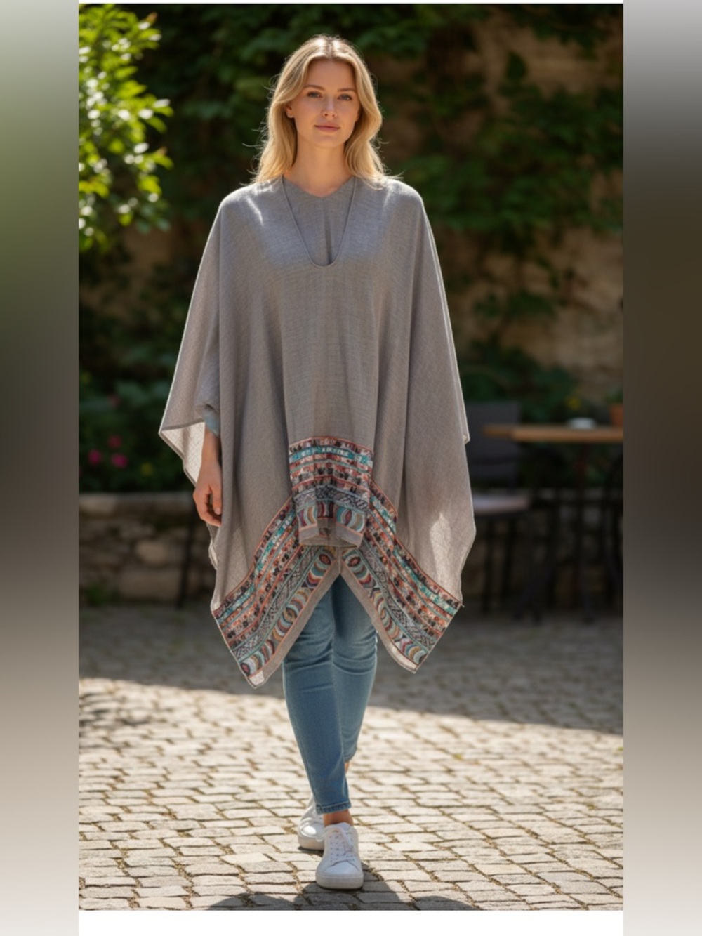 Raj Woman’s Embroidered Designer Boho Shawl One Size Loose Fit